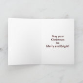 Rode, Witte en Blauwe gordeldier-Vrolijke Kerstmis Feestdagen Kaart (Binnen)