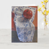 Rode Witte en Blauwe Granaatappel Kaart (Gele Bloem)