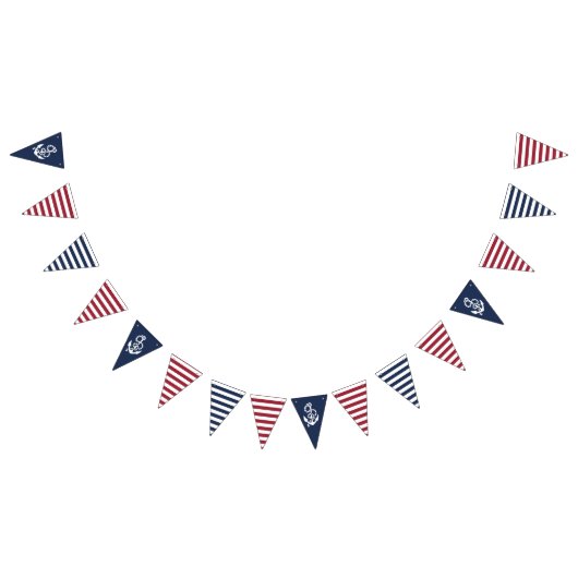 Rode, witte en blauwe handdrukken vlaggetjes (Alle)