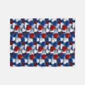 Rode, Witte en Blauwe Hartendeken Fleece Deken (Voorkant (Horizontaal))