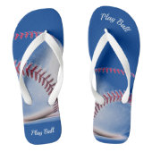 Rode Witte en Blauwe Honkbal Flip Flops (Voetbed)