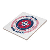 Rode, witte en blauwe Indiana keramische Tegel Tegeltje (Zijkant)