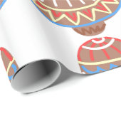 Rode, Witte en Blauwe Kerst Holiday Koekje Cadeaupapier (Rol Hoek)