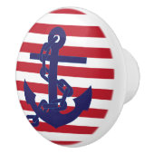 Rode witte en blauwe kettingankers weg keramische knop (Rechts)