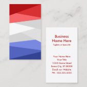 Rode witte en blauwe kleurenstapels visitekaartje (Voorkant / Achterkant)