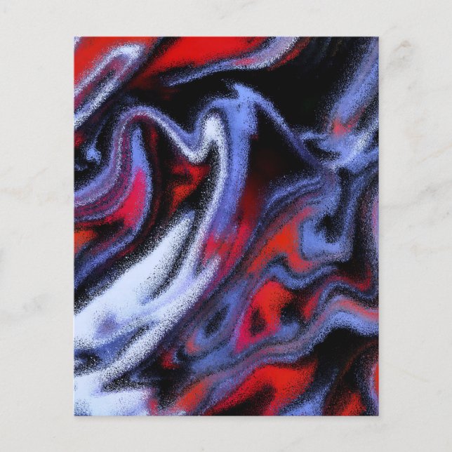 Rode witte en blauwe knikker (Voorkant)