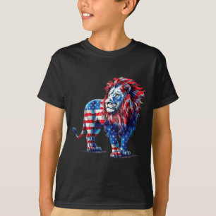 Rode witte en blauwe leeuw  t-shirt