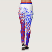 RODE WITTE EN BLAUWE Leggings (Achterkant)