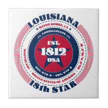 Rode, witte en blauwe Louisiana keramische Tegel