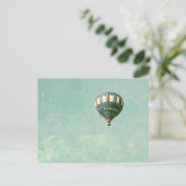 Rode witte en blauwe luchtballon briefkaart (Staand voorkant)