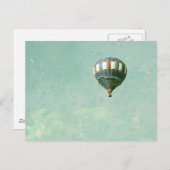 Rode witte en blauwe luchtballon briefkaart (Voorkant / Achterkant)
