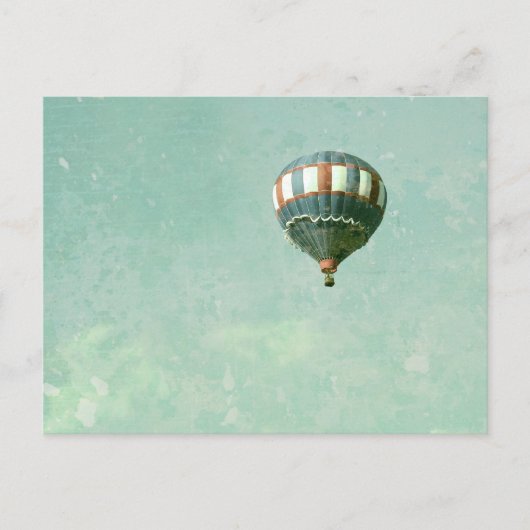Rode witte en blauwe luchtballon briefkaart (Voorkant)