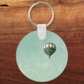 Rode witte en blauwe luchtballon sleutelhanger (Voorkant)