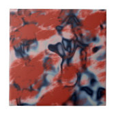 Rode witte en blauwe marmer tegeltje (Voorkant)