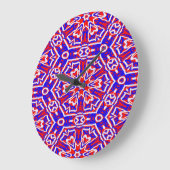 Rode, witte en blauwe meetkunde grote klok (Hoek)
