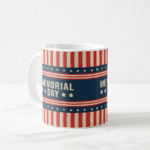 Rode, witte en blauwe Memorial Day Spirit Koffiemok (Voorkant links)