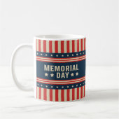 Rode, witte en blauwe Memorial Day Spirit Koffiemok (Links)
