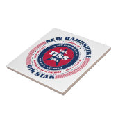 Rode, witte en blauwe New Hampshire keramische Teg Tegeltje (Zijkant)