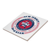 Rode, witte en blauwe New Jersey keramische Tegel Tegeltje (Zijkant)