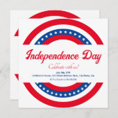 Rode, witte en blauwe onafhankelijkheidsdag van de kaart (Voorkant / Achterkant)