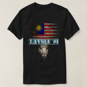 RODE WITTE EN BLAUWE PATRIOT TIJGERVLAG T-SHIRT