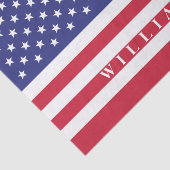 Rode Witte en Blauwe Patriottische Amerikaanse Vla Tissuepapier (Detail)