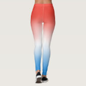 Rode, witte en blauwe patriottische ombre leggings (Achterkant)