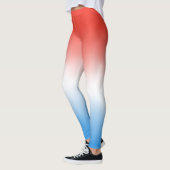 Rode, witte en blauwe patriottische ombre leggings (Links)