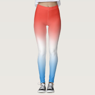 Rode, witte en blauwe patriottische ombre leggings