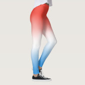 Rode, witte en blauwe patriottische ombre leggings (Rechts)