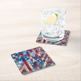 Rode, witte en blauwe Patriottische Onafhankelijkh Kartonnen Onderzetters