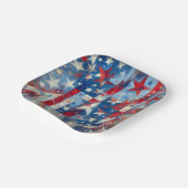 Rode, witte en blauwe Patriottische Onafhankelijkh Papieren Bordje (Gebogen)