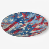 Rode, witte en blauwe Patriottische Onafhankelijkh Papieren Bordje (Gekanteld)