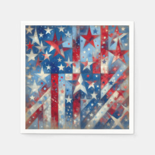 Rode, witte en blauwe Patriottische Onafhankelijkh Servet