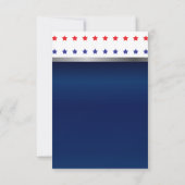 Rode, witte en blauwe patriottische sterren save the date (Achterkant)