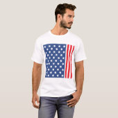 Rode, witte en blauwe patriottische vlag t-shirt (Voorkant volledig)