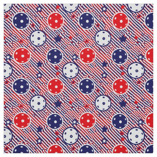 Rode, witte en blauwe pickleballen stof (Swatch)