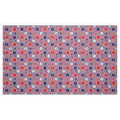 Rode, witte en blauwe pickleballen stof (Fat Quarter)