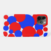 Rode, witte en blauwe pokkendots Case-Mate iPhone case (Achterkant (horizontaal))