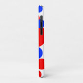 Rode, witte en blauwe pokkendots Case-Mate iPhone case (Achterkant/links)