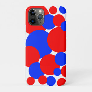 Rode, witte en blauwe pokkendots Case-Mate iPhone case