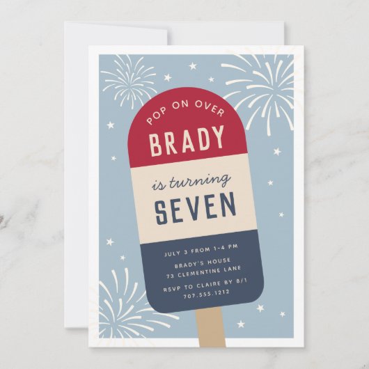  Rode Witte en Blauwe Pop Kinderen van Birthday Pa Kaart (Voorkant)