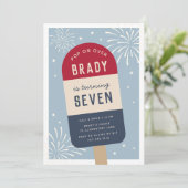  Rode Witte en Blauwe Pop Kinderen van Birthday Pa Kaart (Staand voorkant)