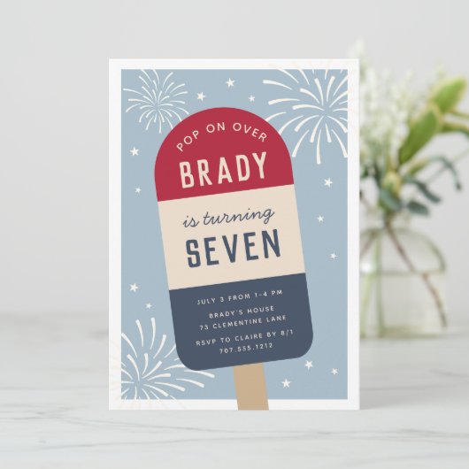  Rode Witte en Blauwe Pop Kinderen van Birthday Pa Kaart (Staand voorkant)