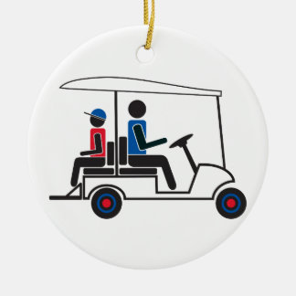 rode, witte en blauwe PTC GA-serie Golf Cart Keramisch Ornament