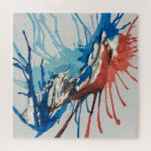 Rode witte en blauwe puzzel (Horizontaal)