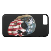 Rode Witte en blauwe schedel in telefoongevallen Case-Mate iPhone Case (Achterkant (Horizontaal))