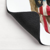 Rode Witte en blauwe schedel Muismat (Hoek)