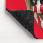 Rode Witte en blauwe schedel Muismat (Hoek)