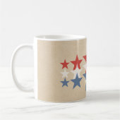 Rode, witte en blauwe Star Cascade Mok (Links)